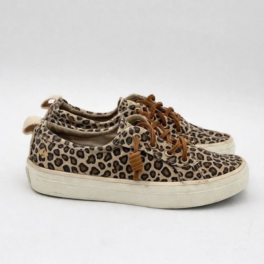Sperry Women’s Leopard Print Sneakers – Size 6
